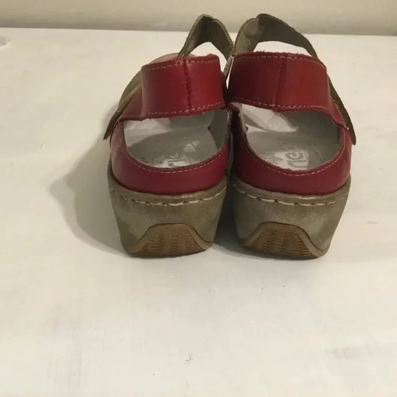 Rieker  Women's Shoes, Sling Pumps red & mettalic size 37 - Picture 7 of 11